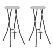 vidaXL 2 db fehér HDPE összecsukható bárszék 35 x 44 x 80 cm kerti bútor