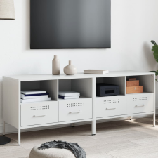 vidaXL 2 db fehér hidegen hengerelt acél TV-szekrény 68x39x50,5 cm bútor