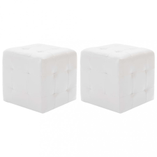 vidaXL 2 db fehér műbőr puff 30x30x30 cm bútor