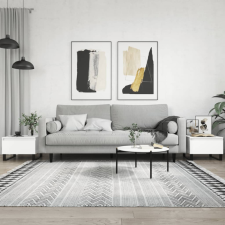 vidaXL 2 db fehér szerelt fa dohányzóasztal 50 x 46 x 35 cm bútor