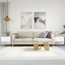 vidaXL 2 db fehér szerelt fa dohányzóasztal 50 x 46 x 50 cm bútor