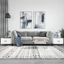 vidaXL 2 db fehér szerelt fa dohányzóasztal 50 x 50 x 40 cm bútor