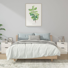 vidaXL 2 db fehér szerelt fa éjjeliszekrény bútor