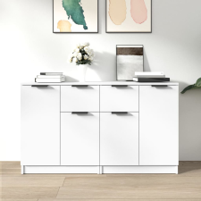 vidaXL 2 db fehér szerelt fa tálalóasztal 60 x 30 x 70 cm bútor