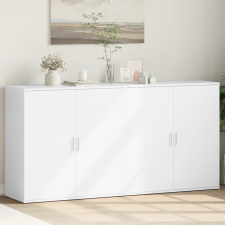 vidaXL 2 db fehér szerelt fa tálalószekrény 79 x 38 x 80 cm bútor