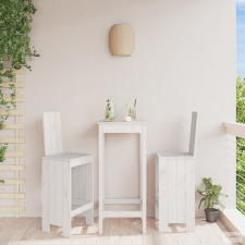 vidaXL 2 db fehér tömör fenyőfa ülőke 40x42x120 cm kerti bútor