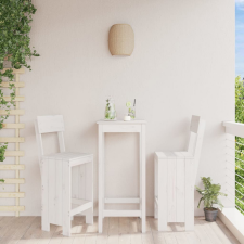 vidaXL 2 db fehér tömör fenyőfa ülőke 40x48,5x115,5 cm kerti bútor
