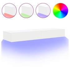 vidaXL 2 db fehér TV-szekrény LED-lámpákkal 60x35x15,5 cm (842887) bútor