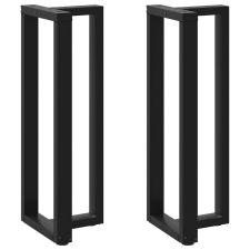 vidaXL 2 db fekete acél bárasztal lábak T-alakú 40x35x(111-112) cm bútor