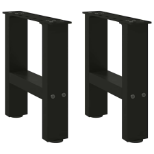 vidaXL 2 db fekete acél dohányzóasztal láb 30 x (30-31) cm bútor