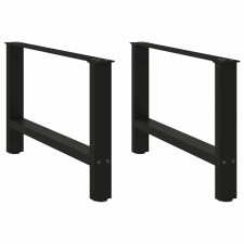 vidaXL 2 db fekete acél dohányzóasztal láb 70 x (42-43) cm bútor