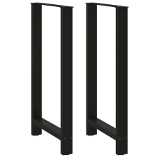 vidaXL 2 db fekete acél dohányzóasztal lábak 60x(110-111) cm bútor