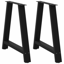 vidaXL 2 db fekete acél dohányzóasztal lábak A-alakú 70x(72-73) cm bútor