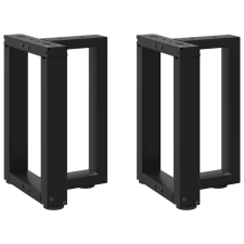 vidaXL 2 db fekete acél dohányzóasztal lábak T-alakú 38x25x(42-43) cm bútor