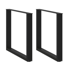 vidaXL 2 db fekete acél dohányzóasztal lábak U-alakú 90x(72-73) cm bútor