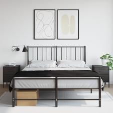 vidaXL 2 db fekete acél éjjeliszekrény 36 x 39 x 50,5 cm bútor