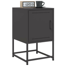 vidaXL 2 db fekete acél éjjeliszekrény 36x39x60,5 cm bútor