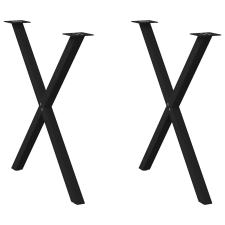 vidaXL 2 db fekete acél étkezőasztal lábak X-alakú 70x(72-73) cm bútor