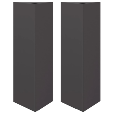vidaXL 2 db fekete acél háromszög alakú kerti növénytartó 30x26x75 cm (851144) kerti tárolás