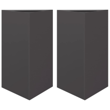 vidaXL 2 db fekete acél háromszög alakú kerti növénytartó 50x43x75 cm (851172) kerti tárolás