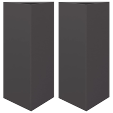 vidaXL 2 db fekete acél háromszög alakú kerti ültetőláda 40x34,5x70 cm (851158) kerti tárolás