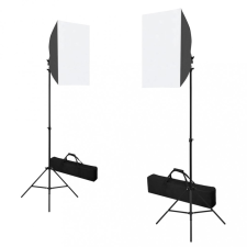 vidaXL 2 db fekete acél professzionális stúdiólámpa 40 x 60 cm világítás
