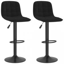 vidaXL 2 db fekete bársony bárszék bútor