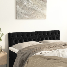 vidaXL 2 db fekete bársony fejtámla 72 x 7 x 78/88 cm ágy és ágykellék