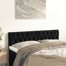 vidaXL 2 db fekete bársony fejtámla 80x7x78/88 cm ágy és ágykellék