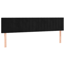 vidaXL 2 db fekete bársony fejtámla 90x5x78/88 cm (346280) ágy és ágykellék