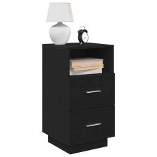 vidaXL 2 db fekete éjjeliszekrény 2 fiókkal 36x36x68 cm bútor