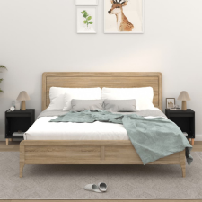 vidaXL 2 db fekete éjjeliszekrény 40 x 35 x 50 cm bútor