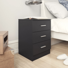 vidaXL 2 db fekete forgácslap éjjeliszekrény 38 x 35 x 65 cm bútor