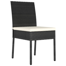 vidaXL 2 db fekete polyrattan kerti étkezőszék (317166) kerti bútor