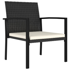 vidaXL 2 db fekete polyrattan kerti étkezőszék (317170) kerti bútor