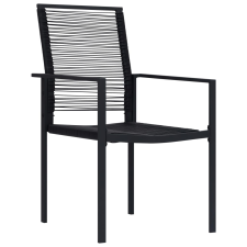 vidaXL 2 db fekete PVC rattan kerti szék (312171) kerti bútor