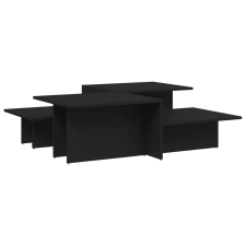 vidaXL 2 db fekete szerelt fa dohányzóasztal (3216150) bútor