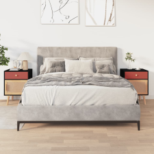 vidaXL 2 db fekete szerelt fa éjjeliszekrény 40x30x55 cm bútor