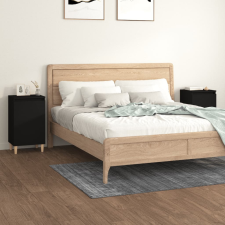vidaXL 2 db fekete szerelt fa éjjeliszekrény 40x35x70 cm bútor