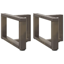 vidaXL 2 db fekete, T-alakú acél dohányzóasztal láb 50x25x(30-31) cm bútor