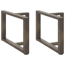 vidaXL 2 db fekete, T-alakú acél dohányzóasztal láb 60x25x(42-43) cm bútor