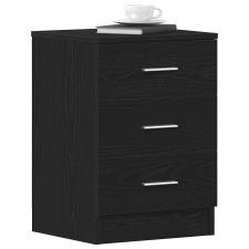vidaXL 2 db fekete tölgyszínű szerelt fa éjjeliszekrény 38x35x55 cm (862429) bútor