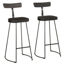 vidaXL 2 db fekete tömör mangófa bárszékek 49x43x103 cm bútor