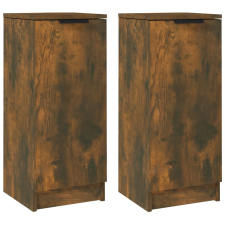 vidaXL 2 db füstös tölgy színű szerelt fa tálalószekrény 30x30x70 cm (817007) bútor