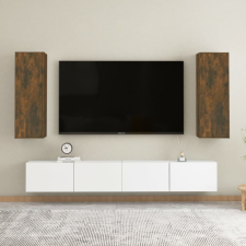 vidaXL 2 db füstös tölgy színű szerelt fa TV-szekrény 30,5x30x90 cm bútor