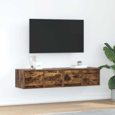 vidaXL 2 db füstös tölgy színű szerelt fa TV-szekrény 60x31x25,5 cm bútor