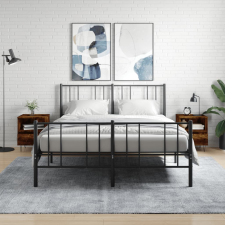 vidaXL 2 db füstös tölgyszínű éjjeliszekrény 40 x 35 x 50 cm bútor