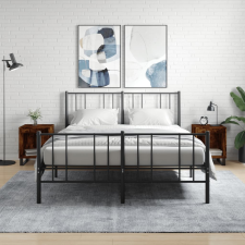 vidaXL 2 db füstös tölgyszínű éjjeliszekrény 40 x 35 x 50 cm bútor
