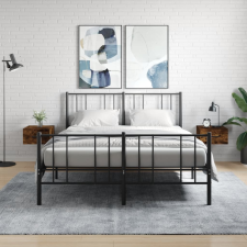 vidaXL 2 db füstös tölgyszínű fali éjjeliszekrény 35 x 35 x 20 cm bútor