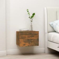 vidaXL 2 db füstös tölgyszínű szerelt fa éjjeliszekrény 40x30x30 cm bútor